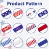 12 PCS Veterans Day Patriotic Ribbons for Crafting, 3/8" Width Grosgrain Ribbons American Stripes Stars Craft Ribbon Red Blue Memorial Day Decoration Ribbons for Gift Wrapping Supplies view 3