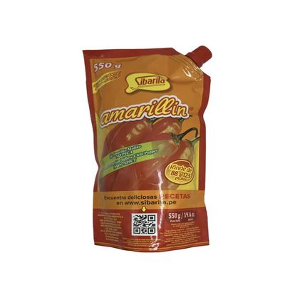 Aji Amarillo Pepper Sauce - Peruvian Yellow Chili Paste Peppers - Non Spicy - 550 Grams - 19.4 Oz