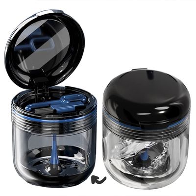 MURRI&MURRDI Retainer Case, Denture Bath Box with Strainer Basket, Mouth Guard Case Braces Cleaner Cup Cute Denture Holder Nightguard Storage Soak Container for Travel (Black)