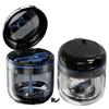 MURRI&MURRDI Retainer Case, Denture Bath Box with Strainer Basket, Mouth Guard Case Braces Cleaner Cup Cute Denture Holder Nightguard Storage Soak Container for Travel (Black) view 1