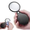 10X Pocket Folding Magnifier Loupe Optical Magnifying Glass with Leather Case Accessory view 3