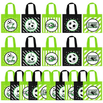 20 PCS Soccer Party Favor Bags Soccer Gift Bags Treat Gift Bags for Kids Soccer Birthday Party Sports Theme Party Baby Shower World Cup Goodie Bags Supplies (Soccer)