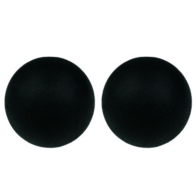 Small Hard Massage Ball 2 Pack. Lacrosse Ball Size Fascia Balls for Trigger Point Deep Tissue Myofascial Release Muscle Relax Plantar Fasciitis Relief Physiotherapy Yoga Pilates (Black)