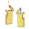 Torch Lighter, Straight Into The Open Flame Lighter, Windproof Gas Lighter, Mini Adjustable Butane Jet Flame Lighter, Double Fire Metal Lighters for Men Outdoor Indoor (Gold) view 1