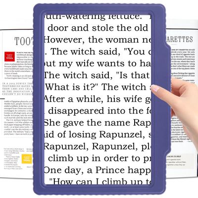 Molebe 5X Large Page Magnifying Glass for Reading, Blue