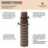 [150 SET]Harvest Pack 8 oz Disposable Coffee Cups, Insulated Ripple Double-Walled Paper Cup with Lid, Brown Geometric, Tea Hot Chocolate Drinks To go coffee cups view 4