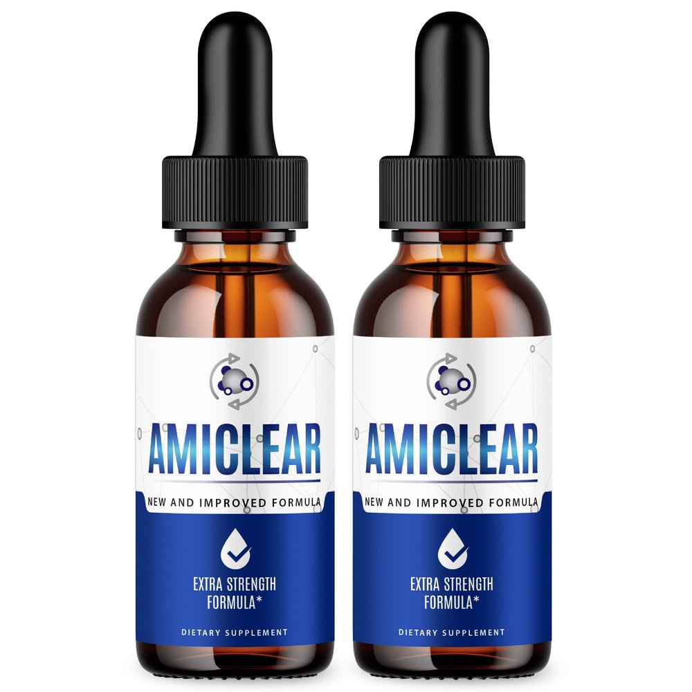 (2 Pack) Amiclear Drops - Official Formula - Amiclear Healthy Support Supplement Ami Clear Advanced Drops, Amiclear Alternative to Pills Supplement Drops Ami Clear Drops New Formula 2023 (2 Bottles)