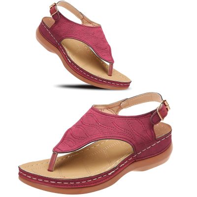 2023 New Summer Adjustable Anti-Slip Platforms Orthotic Wedge Sandals,Leather Orthopedic Arch Support Sandals,Diabetic Walking Sandals, Comfy Orthotic Sandals,Orthopedic Sandals for Women (black)