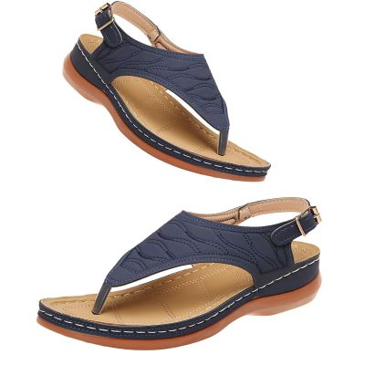 2023 New Summer Adjustable Anti-Slip Platforms Orthotic Wedge Sandals,Leather Orthopedic Arch Support Sandals,Diabetic Walking Sandals, Comfy Orthotic Sandals,Orthopedic Sandals for Women (black)