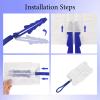 10 Pcs Duster Refills and 1 Short Handle, Disposable Duster Kit with Long Handle, Dusters Dusters for Cleaning, Extra Soft Fiber Dust Duster for Cleaning Blinds view 3