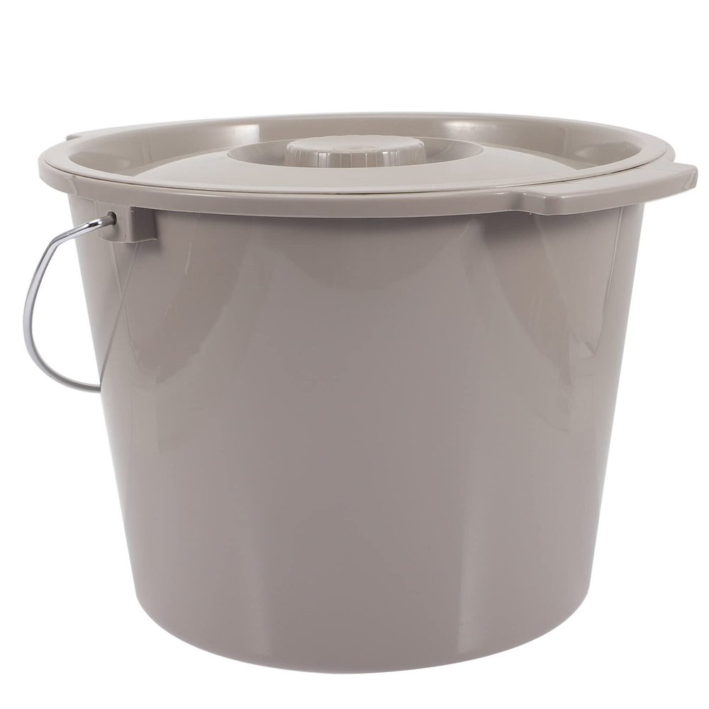 Healifty Chamber Pot for Elderly with Cover and Handle Indoor Urinal for Adults Sturdy Design Portable Night Urine Pot for Home Use for Family Convenience