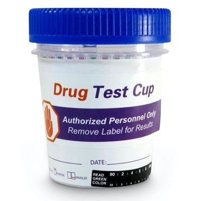 Accurate Urine Drug Test Kit - 10 Panel at Home Drug Test Cup with Clicker & Temperature Strip - CLIA Waived, 510k Cleared with SAMHSA Cutoff Levels [25 Test Cups]