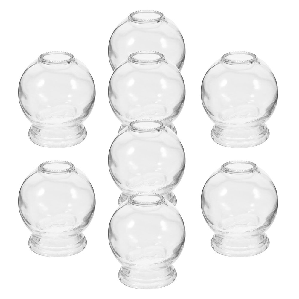 8Pcs Cupping Vacuum Body Massage Cups Anti Aging Massage Cup Vacuum Suction Cup Body Equipment Body Suction Cups Chinese Suction Cups Body Vacuum China Glass face
