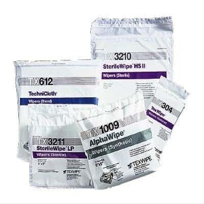 Texwipe Low-Particulate Wipes, 12 (in) x 12 (in): 100/bag