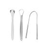Angzhili 3 pcs Tongue Scraper, Stainless Steel Tongue Cleaner for Adults and Kids, Portable Tongue Brushes for Removing Bad Breath (Silver) view 1