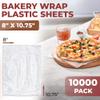 APQ Clear Deli Wrap Plastic Sheets - 8 x 10.75 Inches, Pre-Cut, Leakproof, 10000 Pack Pop-Up Sheets for Food Service & Baked Gifts view 2
