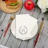 200 Pack Monogrammed Disposable Napkins Silver Foil Letter H Guest Napkins Initial Disposable Hand Paper Towels for Wedding Engagement Baby Shower Party Home Kitchen Bathroom Dinner Decorative Towels view 3