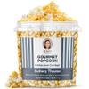 Renes Buttery Theater Gourmet Popcorn - classic buttery salted flavor crispy, popped fresh, handmade delightful snack - gift in 1.1-gallon plastic bucket tin, 4 oz bulk party size. view 1