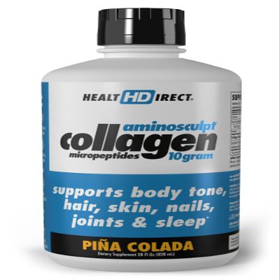 HEALTH DIRECT  AminoSculpt Liquid Collagen Micropeptides  28 FL Oz  28 Servings  10 Grams of Premium Medical-Grade Liquid Collagen for Women  Pia Colada