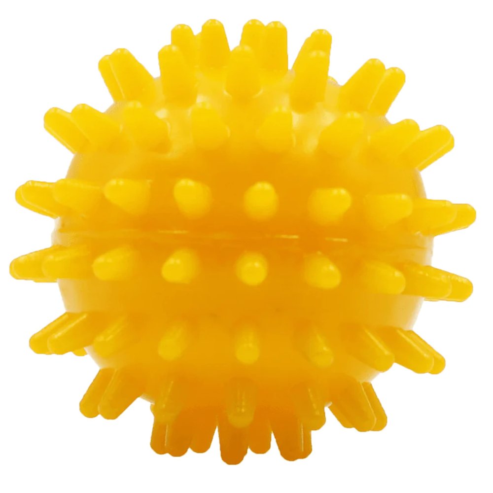 activelife - Spiky Massage Ball, Feet, Neck, and Back Massager, Full Body Deep Tissue Muscle Therapy, Plantar Fasciitis Foot and Muscle Roller, Soft, Yellow