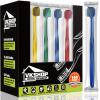 144 Bulk Disposable Toothbrushes, Individually Wrapped Travel Toothbrush Set for Adults Kids, Extra Soft Manual Toothbrushes Set (4 Colors) view 1