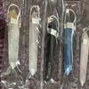 Crystal Pendulum Points - multicolor polished stone and metal sculpture Blue Aventurine view 2