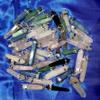 Crystal Pendulum Points - multicolor polished stone and metal sculpture Blue Aventurine view 3