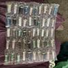 Crystal Pendulum Points - multicolor polished stone and metal sculpture Blue Aventurine view 4