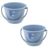 Lisberg 9WB Round Wide Bucket Body, Blue, 2.3 gal (9 L), Set of 2, Made in Japan, Handle, Food Sanitation Law Compliant Product, Easy to Hold, Simple, Outdoor, Standard, Classic, Commercial Use, Home view 1