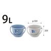 Lisberg 9WB Round Wide Bucket Body, Blue, 2.3 gal (9 L), Set of 2, Made in Japan, Handle, Food Sanitation Law Compliant Product, Easy to Hold, Simple, Outdoor, Standard, Classic, Commercial Use, Home view 4