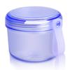 Uouovo Large Denture case, No-Leak Denture Bath Box Denture Cup, Retainer Cleaning Box, Complete Clean Care for Dentures, Clear Braces, Mouth Guard, Night Guard & Retainers (transparent blue) view 1