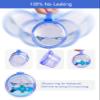 Uouovo Large Denture case, No-Leak Denture Bath Box Denture Cup, Retainer Cleaning Box, Complete Clean Care for Dentures, Clear Braces, Mouth Guard, Night Guard & Retainers (transparent blue) view 4
