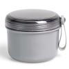 Uouovo Large Denture Bath Cup No Leak Denture Case Retainer Cleaner Case Complete Cleaning Care Denture Clear and Retainer Denture Holder for Soaking (grey) view 1