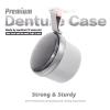 Uouovo Large Denture Bath Cup No Leak Denture Case Retainer Cleaner Case Complete Cleaning Care Denture Clear and Retainer Denture Holder for Soaking (grey) view 2