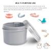 Uouovo Large Denture Bath Cup No Leak Denture Case Retainer Cleaner Case Complete Cleaning Care Denture Clear and Retainer Denture Holder for Soaking (grey) view 4