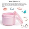 Denture Bath Case Cup Box Holder Storage Soak Container with Strainer Basket for Home or Travel Denture Cleaning (pink) view 4