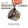 Uouovo Upgraded Large Denture Bath Box Cup No-Leak Denture case Retainer Cleaning Box Complete Clean Care for Dentures Clear Braces Mouth Guard Night Guard & Retainers (transparent grey) view 2