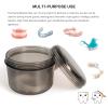 Uouovo Upgraded Large Denture Bath Box Cup No-Leak Denture case Retainer Cleaning Box Complete Clean Care for Dentures Clear Braces Mouth Guard Night Guard & Retainers (transparent grey) view 3