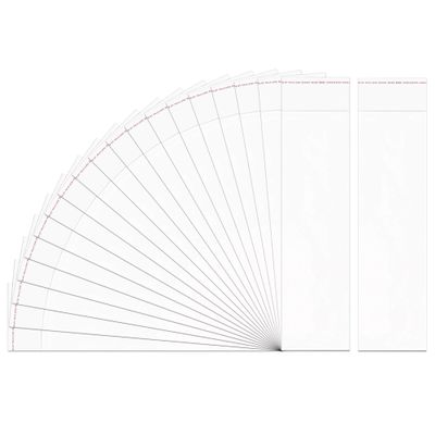 Doutop 100ct 3x11 Long Self Sealing Cello Bags Clear Cellophane Bags 1 Mil Resealable Poly Bags for Utensils Bakery Cookies Candy Christmas Gifts Necklace Jewelry
