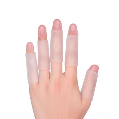 ZXFUTURE 20 PCS Gel Finger Sleeve Protectors, Trigger Finger Pain Silicone Finger Sleeve Cushions and Protects Provide Relief for Finger Cracking, Corns, Blisters, and Calluses Protect.