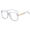 URISMO Oversized Square Frame Reading Glasses, Stylish Large Blue Light Blocking Computer Goggle Readers, Anti Glare Eyewear (Color : Light-Gray, Size : +350) view 1