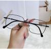 URISMO Stylish Oversized Metal Frame Reading Glasses, Large Square Blue Light Blocking HD Reader, Anti Eye Strain Eyeglasses (Color : Black-Gold, Size : +150) view 2