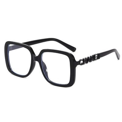 URISMO Oversized Square Frame Reading Glasses, Stylish Large Blue Light Blocking Computer Goggle Readers, Anti Glare Eyewear (Color : Black, Size : +300)