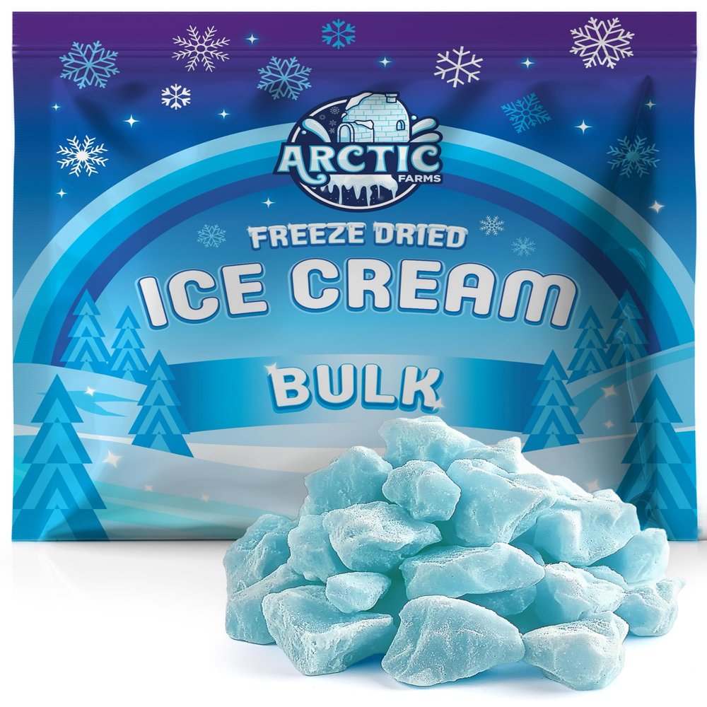 Arctic Farms Freeze Dried Ice Cream Bits Bulk - Does Not Melt (Cotton Candy - Blue) (1lb)