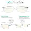 Eyekepper 2 Pack Computer Reading Glasses Blue Light Blocking Readers for Men Women, Transparent view 3