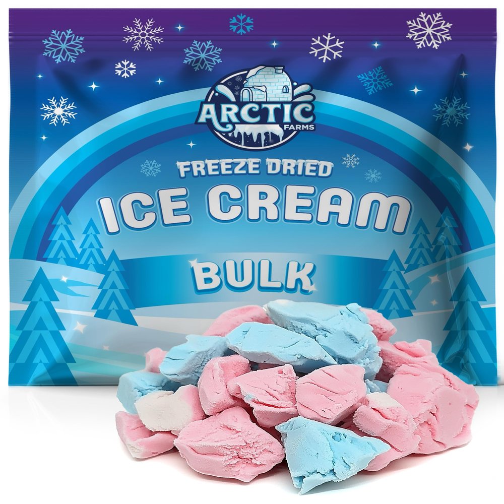 Arctic Farms Freeze Dried Ice Cream Bits Bulk - Does Not Melt (Cotton Candy Mix) (1lb)