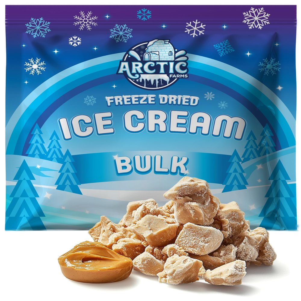 Arctic Farms Freeze Dried Ice Cream Bits Bulk - Does Not Melt (Peanut Butter) (1lb)
