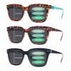 fadbon 3 Pack Progressive Multifocus Reading Sunglasses for Women Men UV Protection Multifocal Top Clear Trifocal Sun Readers (3c, 2.75, multiplier_x) view 1