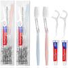 HQSLsund 50pcs Disposable Toothbrushes with Toothpaste Floss Individually Wrapped, 2 Color Disposable Toothbrush, 10g Toothpaste, Dental Floss Pick, Bulk Toothbrush Kit for Homeless,Airbnb,Hotel view 1