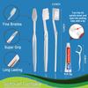 HQSLsund 50pcs Disposable Toothbrushes with Toothpaste Floss Individually Wrapped, 2 Color Disposable Toothbrush, 10g Toothpaste, Dental Floss Pick, Bulk Toothbrush Kit for Homeless,Airbnb,Hotel view 4